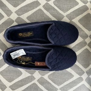 $295 Loro Piana cashmere men slipper Size 44 Navy